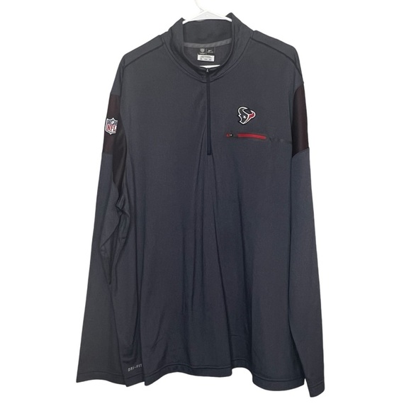 Nike Dri Fit On Field NFL Houston TEXANS 1/4 Zip Pullover Navy Blue Mens 3XL - Picture 1 of 13